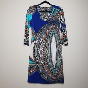 ENFOCUS Colorful Printed Pullover Dress
